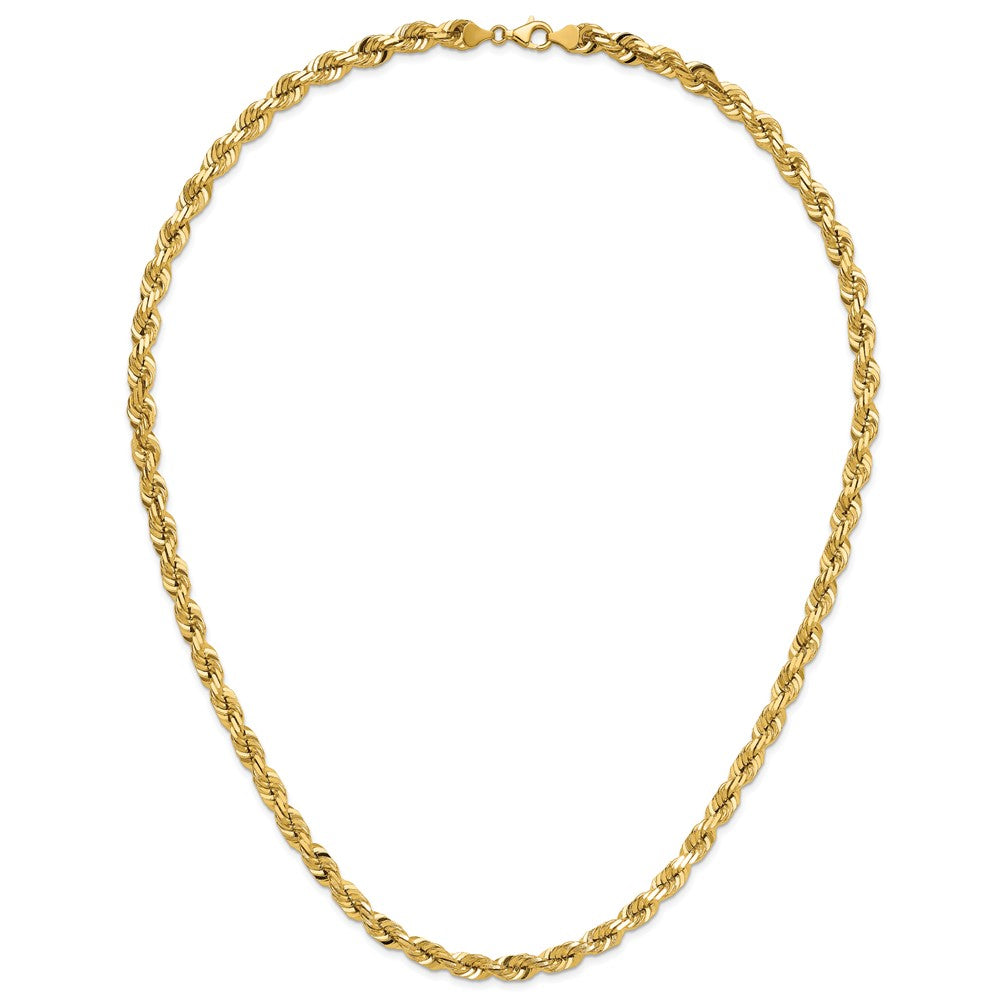 Gold (10K & 14K) Diamond-Cut Rope Chain — 7 mm
