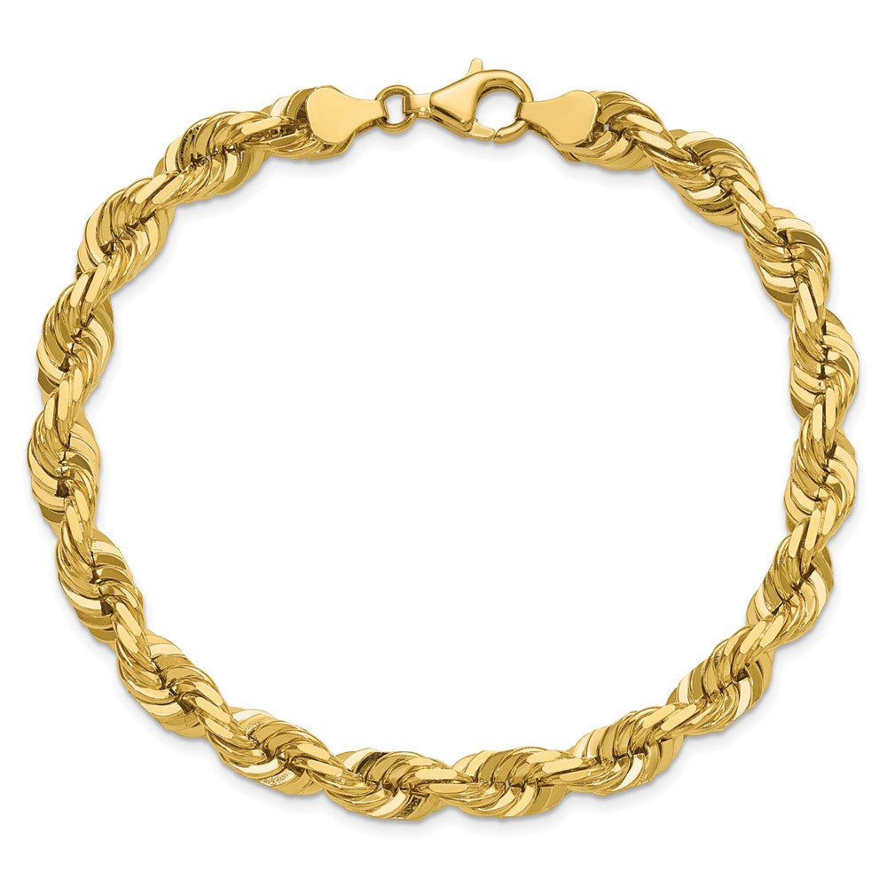 Gold (10K & 14K) Diamond-Cut Rope Chain — 7 mm