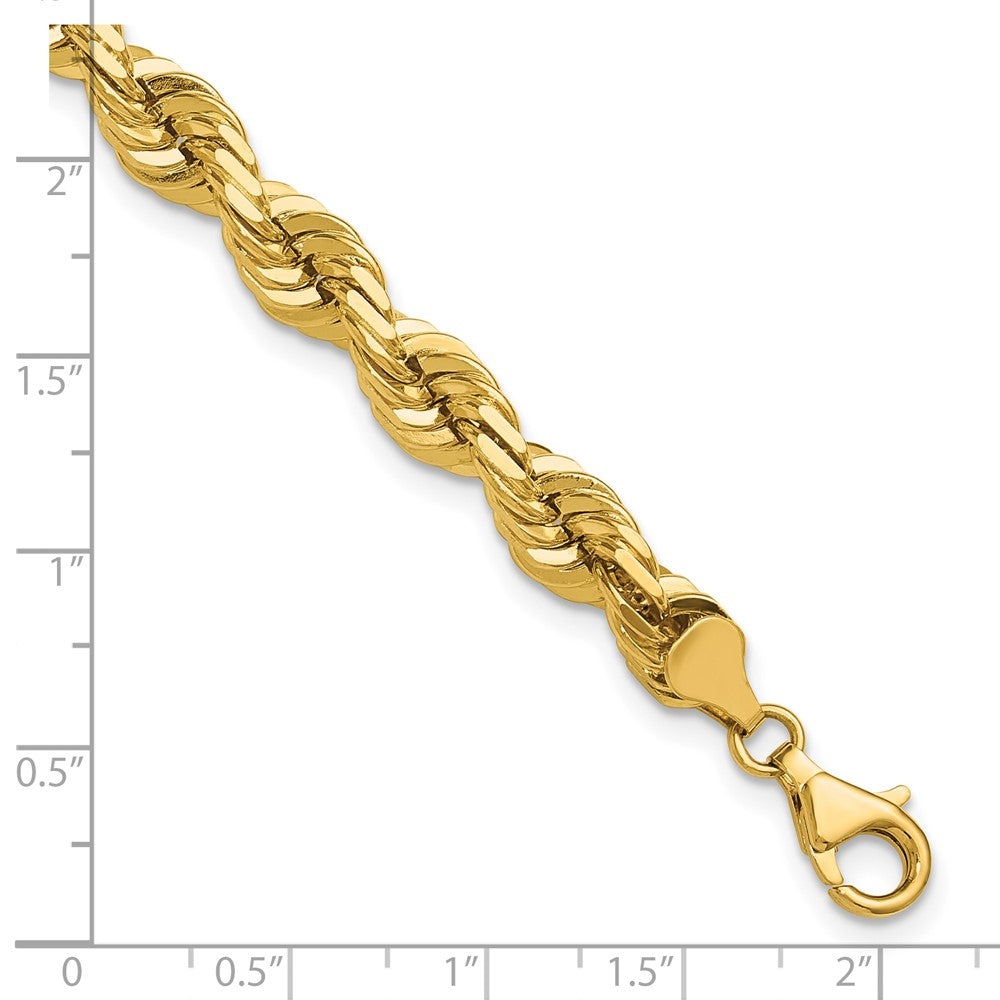 Gold (10K & 14K) Diamond-Cut Rope Chain — 7 mm
