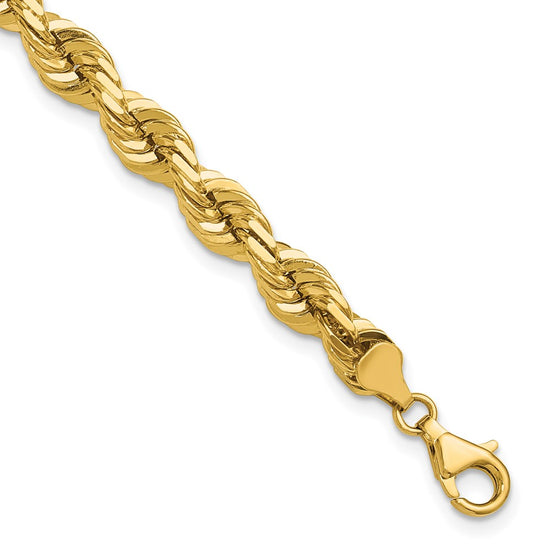 Gold (10K & 14K) Diamond-Cut Rope Chain — 7 mm