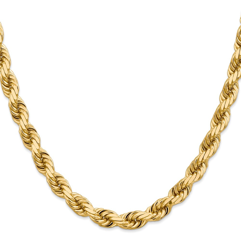 Gold (10K & 14K) Diamond-Cut Rope Chain — 8 mm