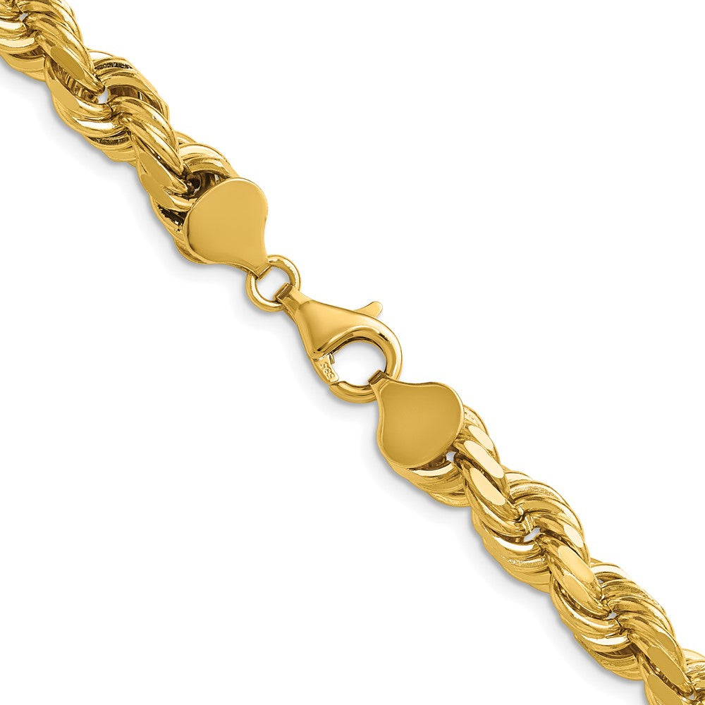 Gold (10K & 14K) Diamond-Cut Rope Chain — 8 mm
