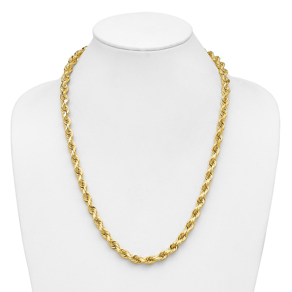 Gold (10K & 14K) Diamond-Cut Rope Chain — 8 mm