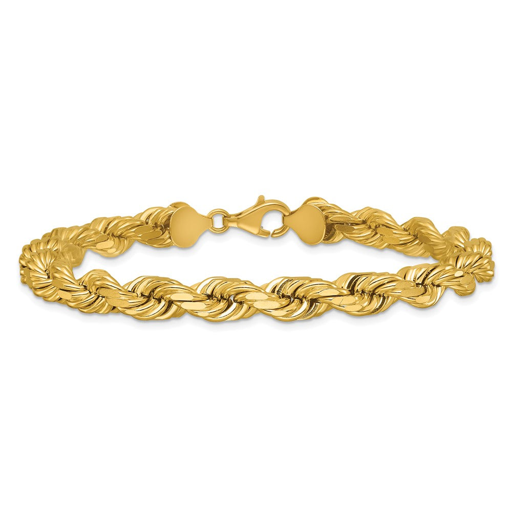 Gold (10K & 14K) Diamond-Cut Rope Chain — 8 mm