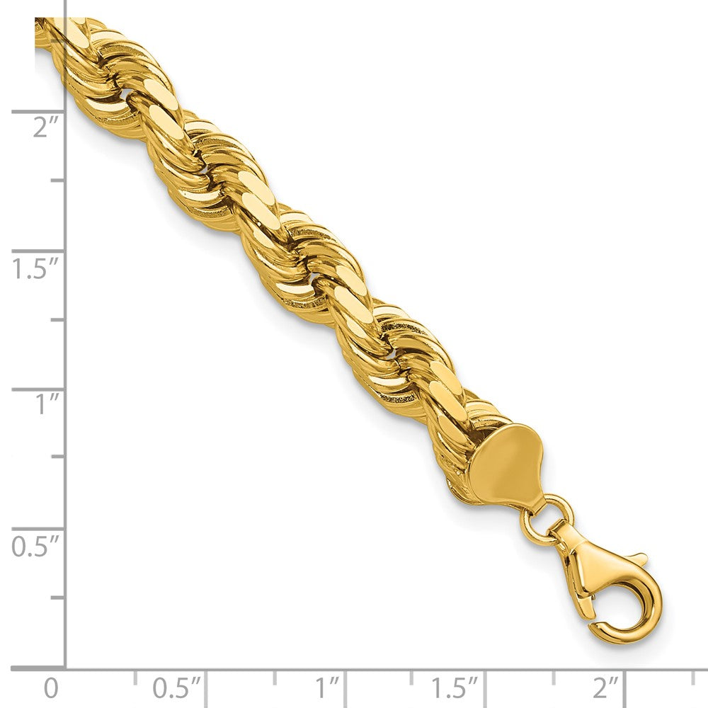 Gold (10K & 14K) Diamond-Cut Rope Chain — 8 mm