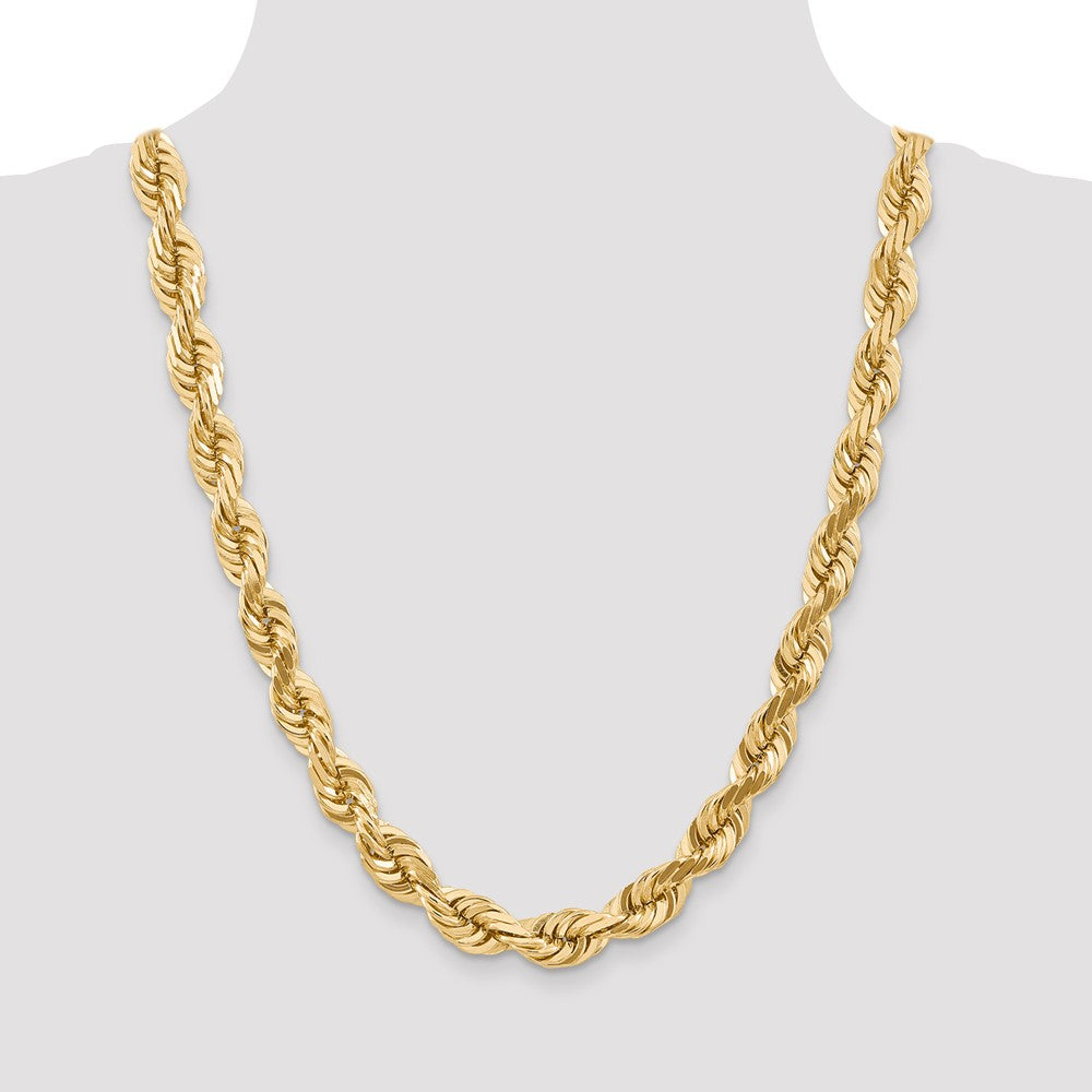 Gold (10K & 14K) Diamond-Cut Rope Chain — 10 mm