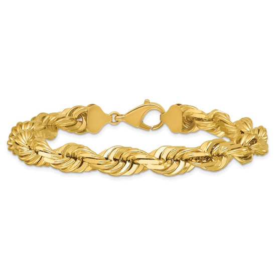 Gold (10K & 14K) Diamond-Cut Rope Chain — 10 mm