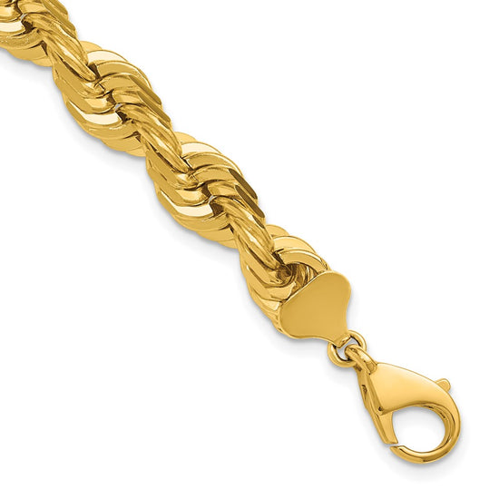 Gold (10K & 14K) Diamond-Cut Rope Chain — 10 mm