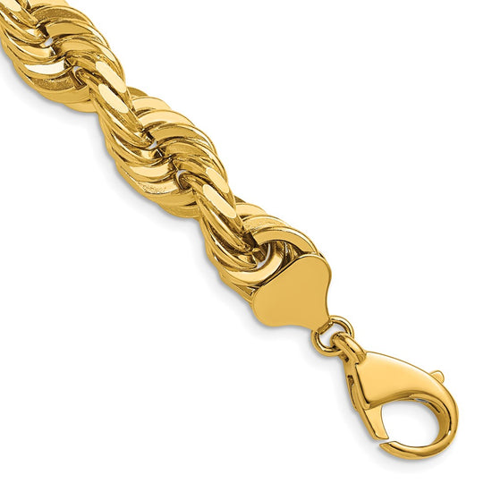 Gold (10K & 14K) Diamond-Cut Rope Chain — 10 mm