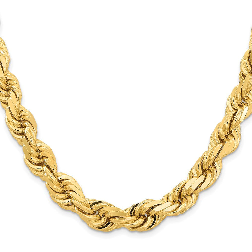 Gold (10K & 14K) Diamond-Cut Rope Chain — 12 mm