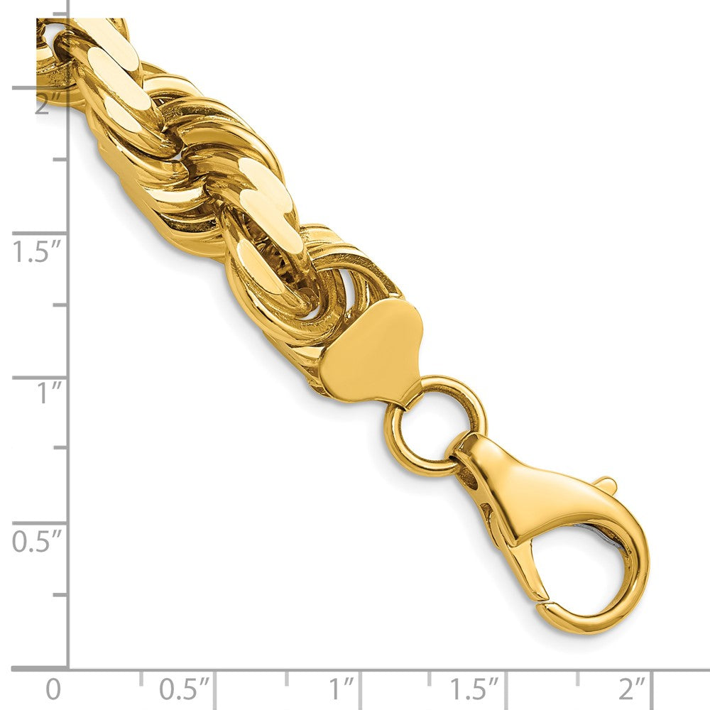 Gold (10K & 14K) Diamond-Cut Rope Chain — 12 mm