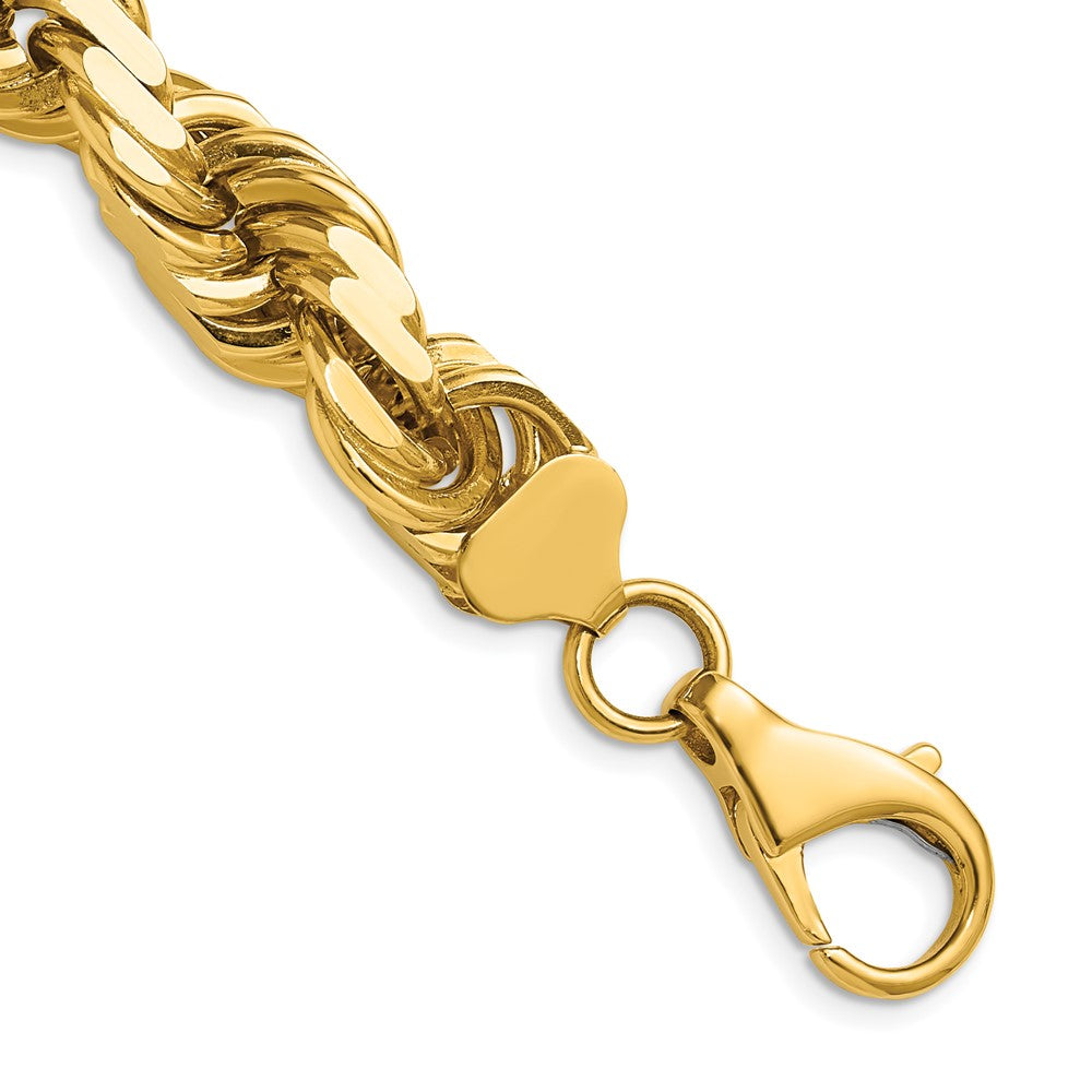 Gold (10K & 14K) Diamond-Cut Rope Chain — 12 mm
