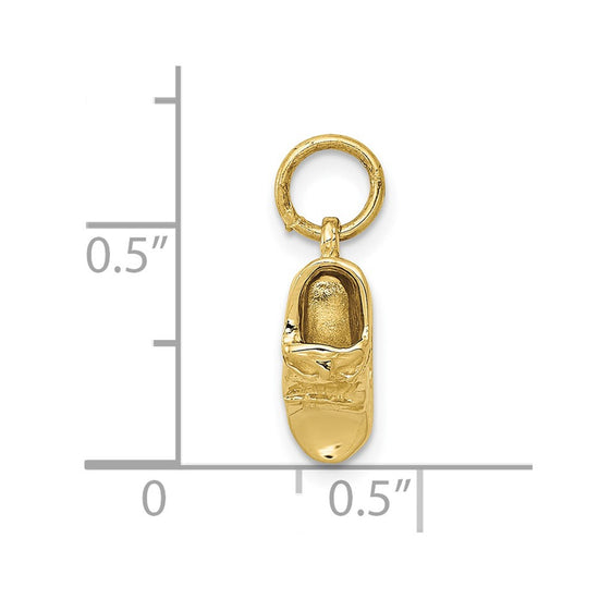 10k Single Baby Shoe Charm