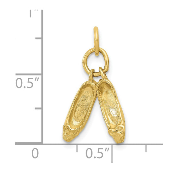 Gold Ballet Slippers Charm