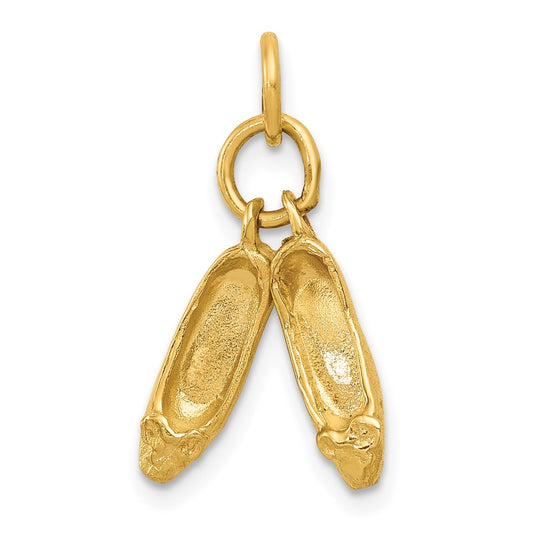 Gold Ballet Slippers Charm