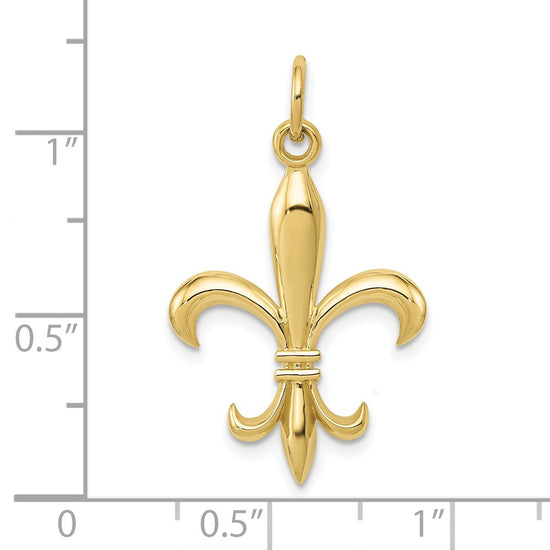 Gold Polished Flue de lis Pendants