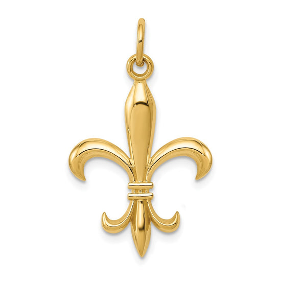 Gold Polished Flue de lis Pendants