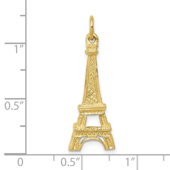 Gold Polished Eiffel Tower Pendants