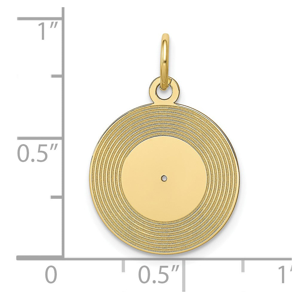 Gold Record Album Charm