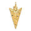 Gold Polished Arrow Pendants