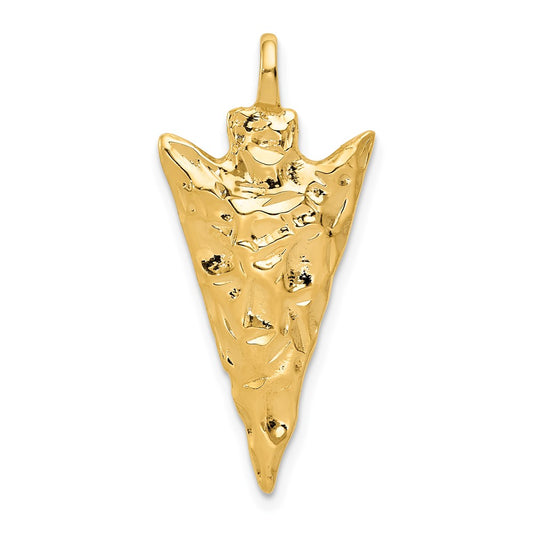 Gold Polished Arrow Pendants