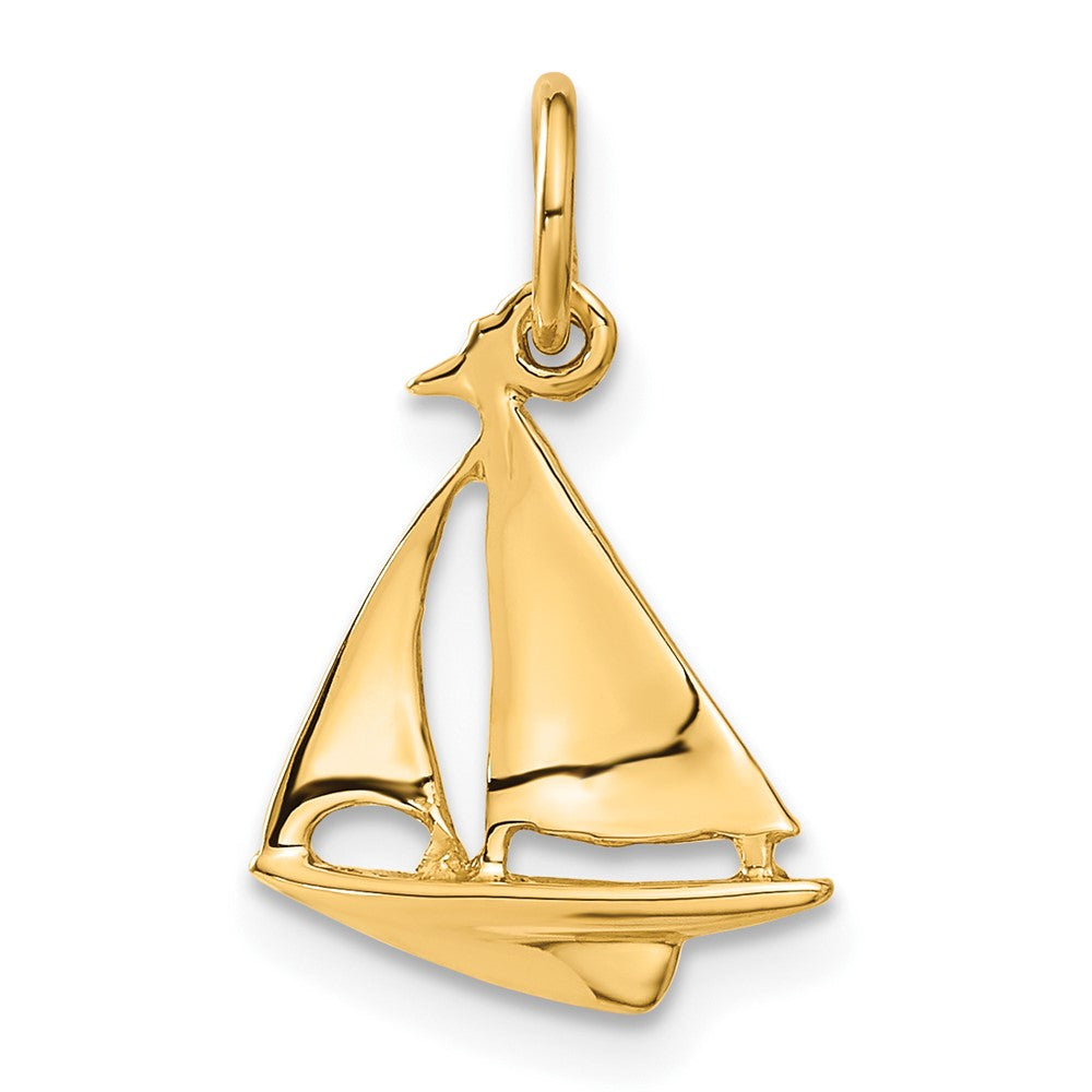 Gold Polished Sailboat Pendants