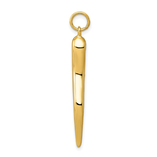 Gold Polished Italian Horn Pendants