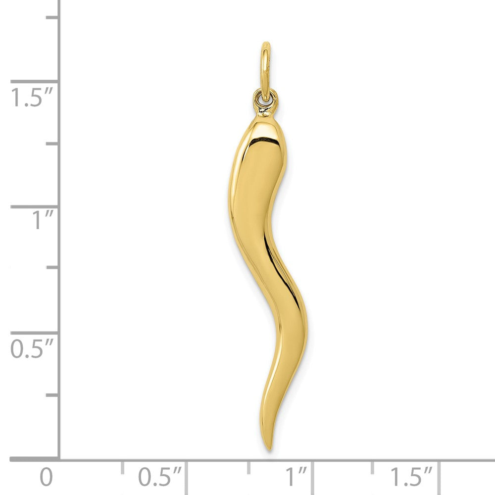 Gold Polished Italian Horn Pendants