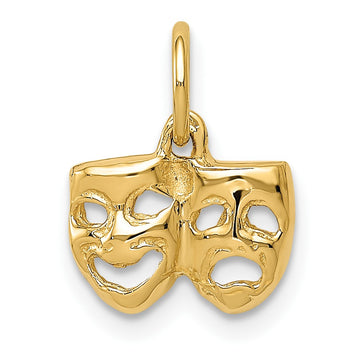 Gold Comedy/Tragedy Charm