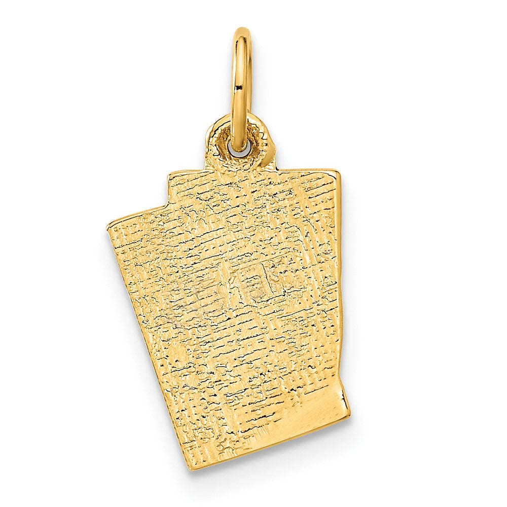 Gold Polished Card Pendants