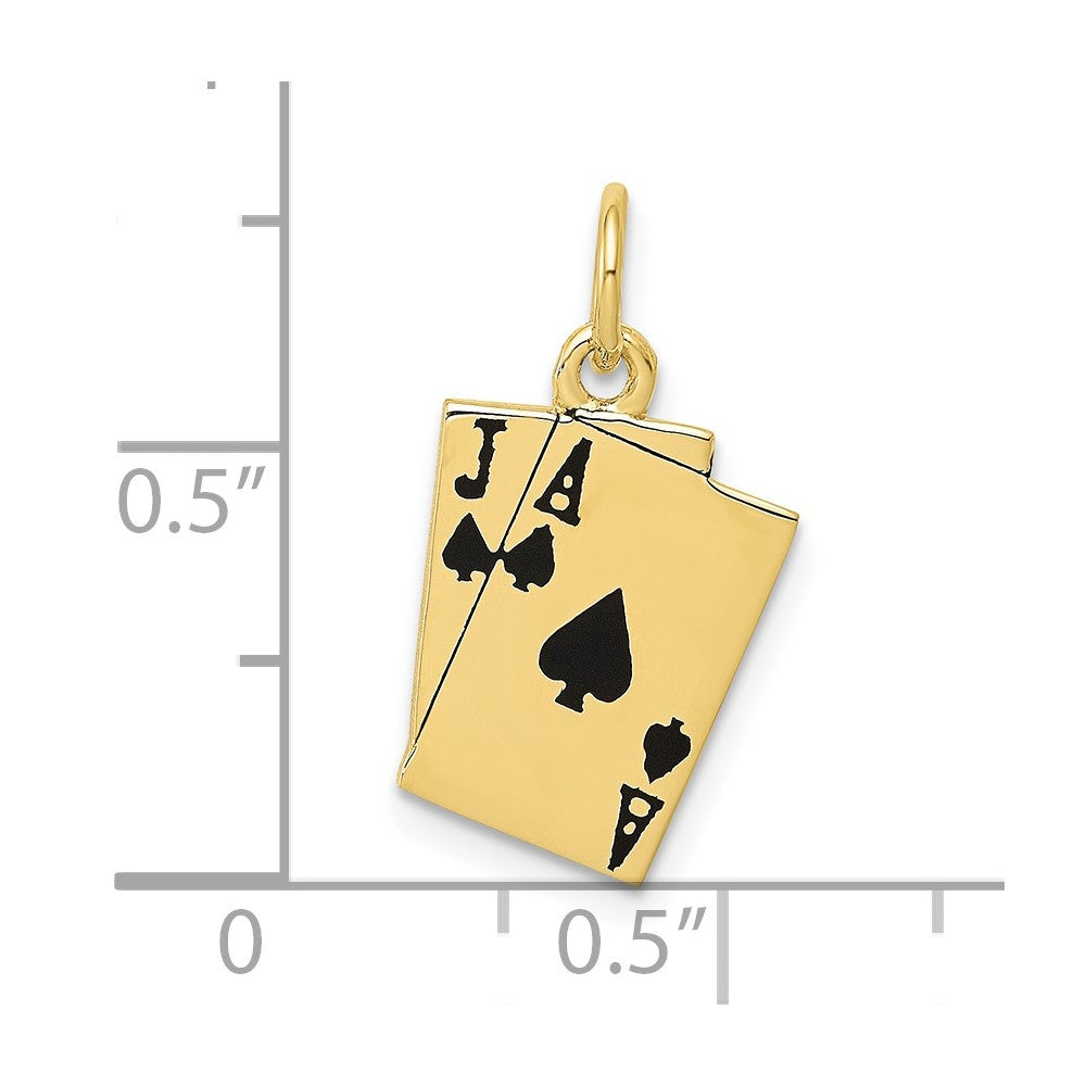 Gold Polished Card Pendants