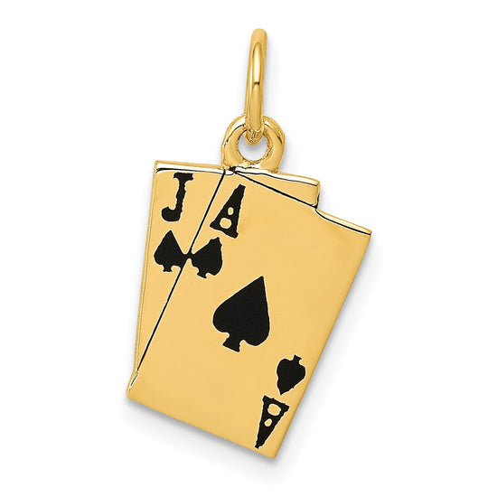 Gold Polished Card Pendants