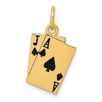 Gold Polished Card Pendants