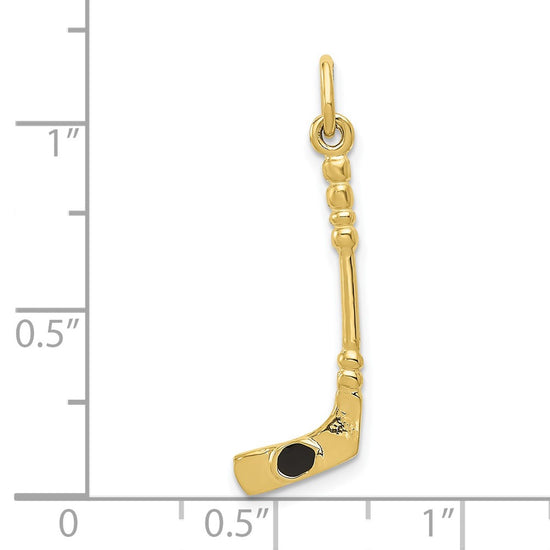 Gold Polished Hockey Pendants