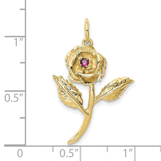 Gold Polished Flower Pendants