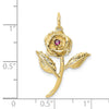 10k CZ Rose Charm