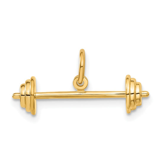 Gold Polished Barbell Pendants