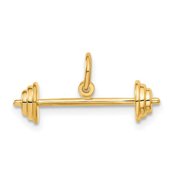 Gold Polished Barbell Pendants