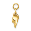 Gold 3D Movable Baby Shoe Charm