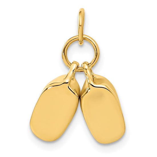 Gold 3D Movable Baby Shoe Charm