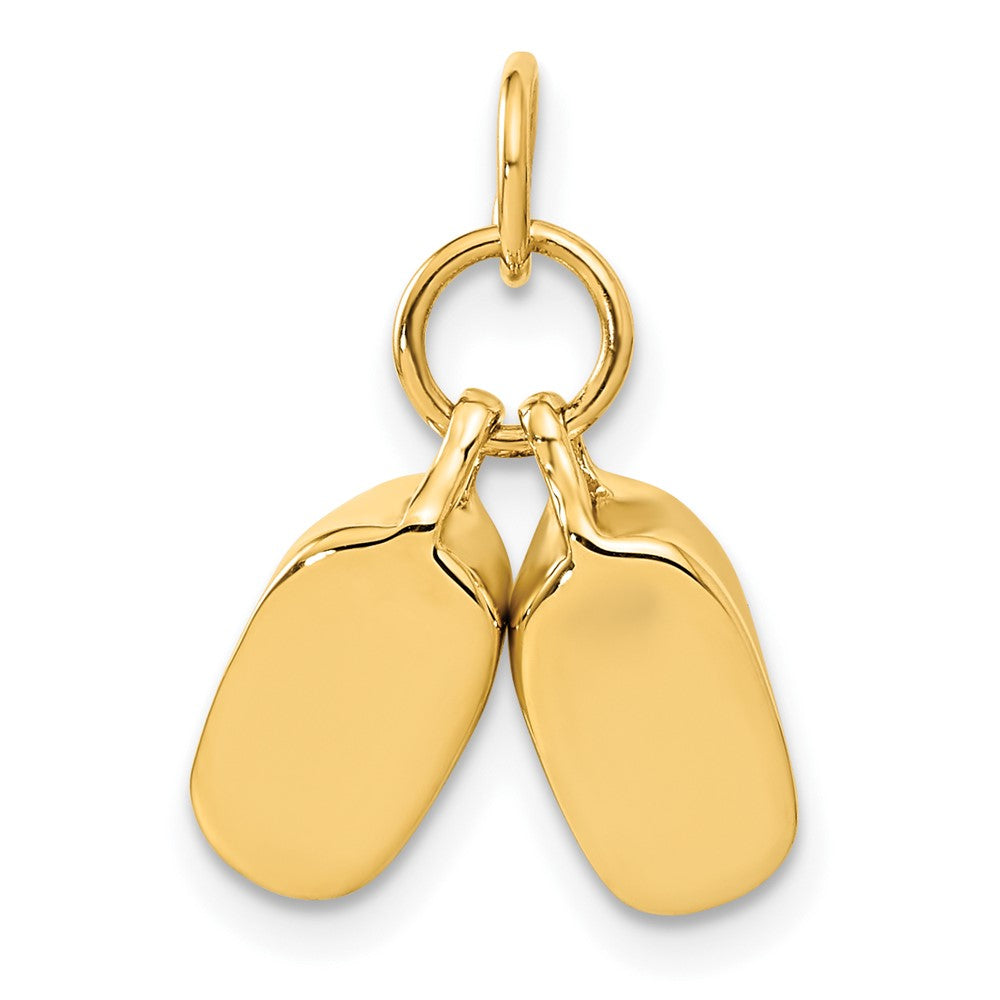 Gold 3D Movable Baby Shoe Charm