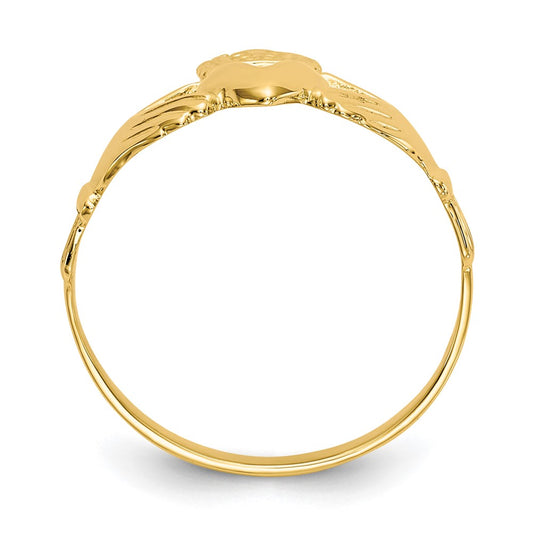 Gold Polished Claddagh Rings