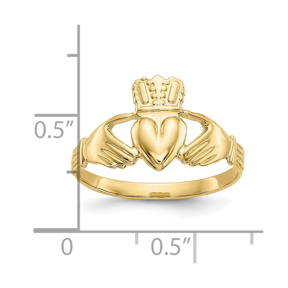 Gold Polished Claddagh Rings