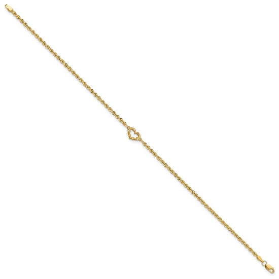 Gold Heart Anklets