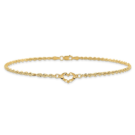 Gold Heart Anklets