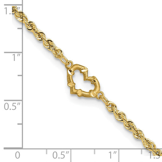 Gold Heart Anklets