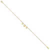 10k Polished Three Heart Dangles 9 inch Plus 1 inch Extender - Total 10 inch Anklet