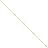 10K Two-Tone Infinity and Diamond-cut Beads 10 inch Plus 1 inch Extender - Total 11 inch Anklet