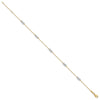 10K Two-tone Polished Infinity 5-Station 9 inch Plus 1 inch Extender - Total 10 inch Anklet