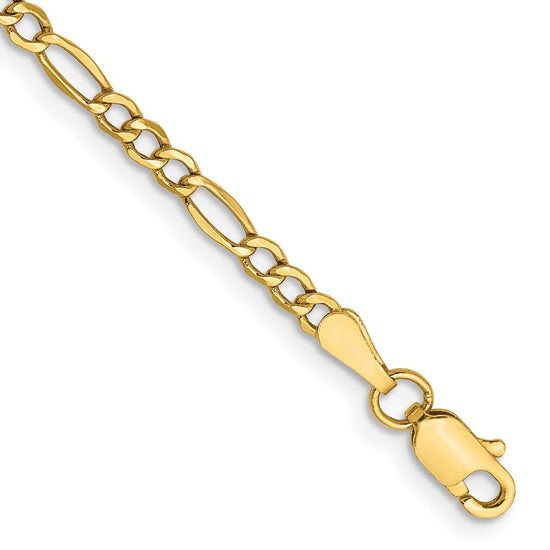 Gold (10K & 14K) Semi-Solid Figaro Chain